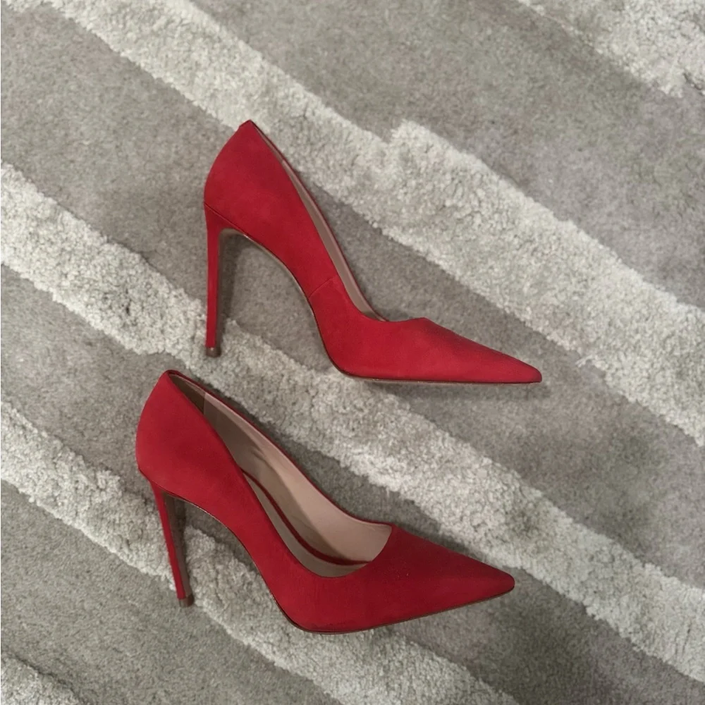 SCHUTZ Vibrant Red Women's Heels in size 6. - Picture 3 of 7